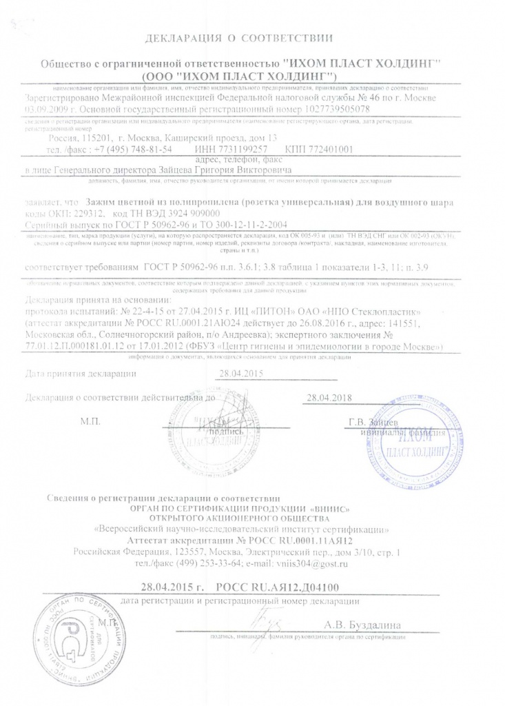 ИПХ зажимы до 28.04.2018г.